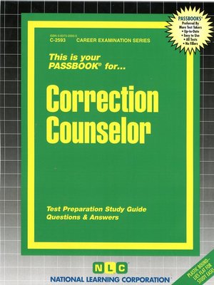 cover image of Correction Counselor